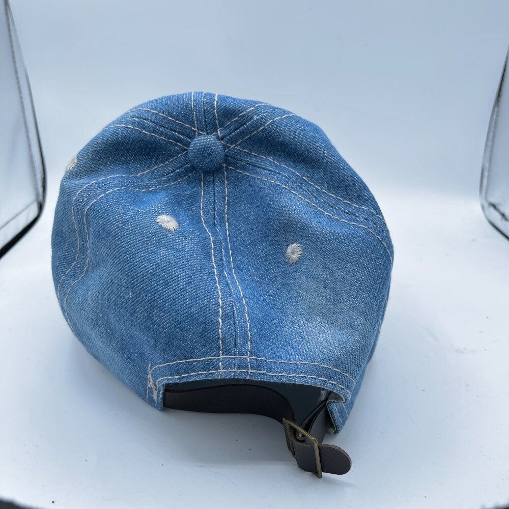 Alabama Girl Denim Butterfly Rhinestone Hat Y2K Bling Adjustable Cap - Picture 7 of 10